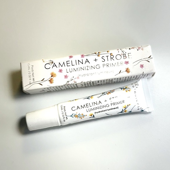 Nib SERAPHINE BOTANICALS Camelina + Strobe Luminizing Primer Makeup - Picture 8 of 9